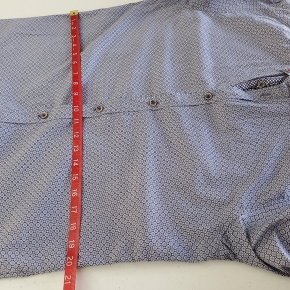 Ted Baker London Navy Geometric Print Shirt Size L (4) Long Sleeve Button Down - Picture 4 of 9
